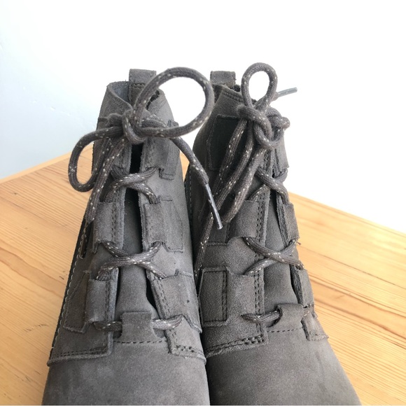 SOREL - Women's Evie Lace Waterproof Suede Ankle Bootie | 7 - Picture 8 of 15